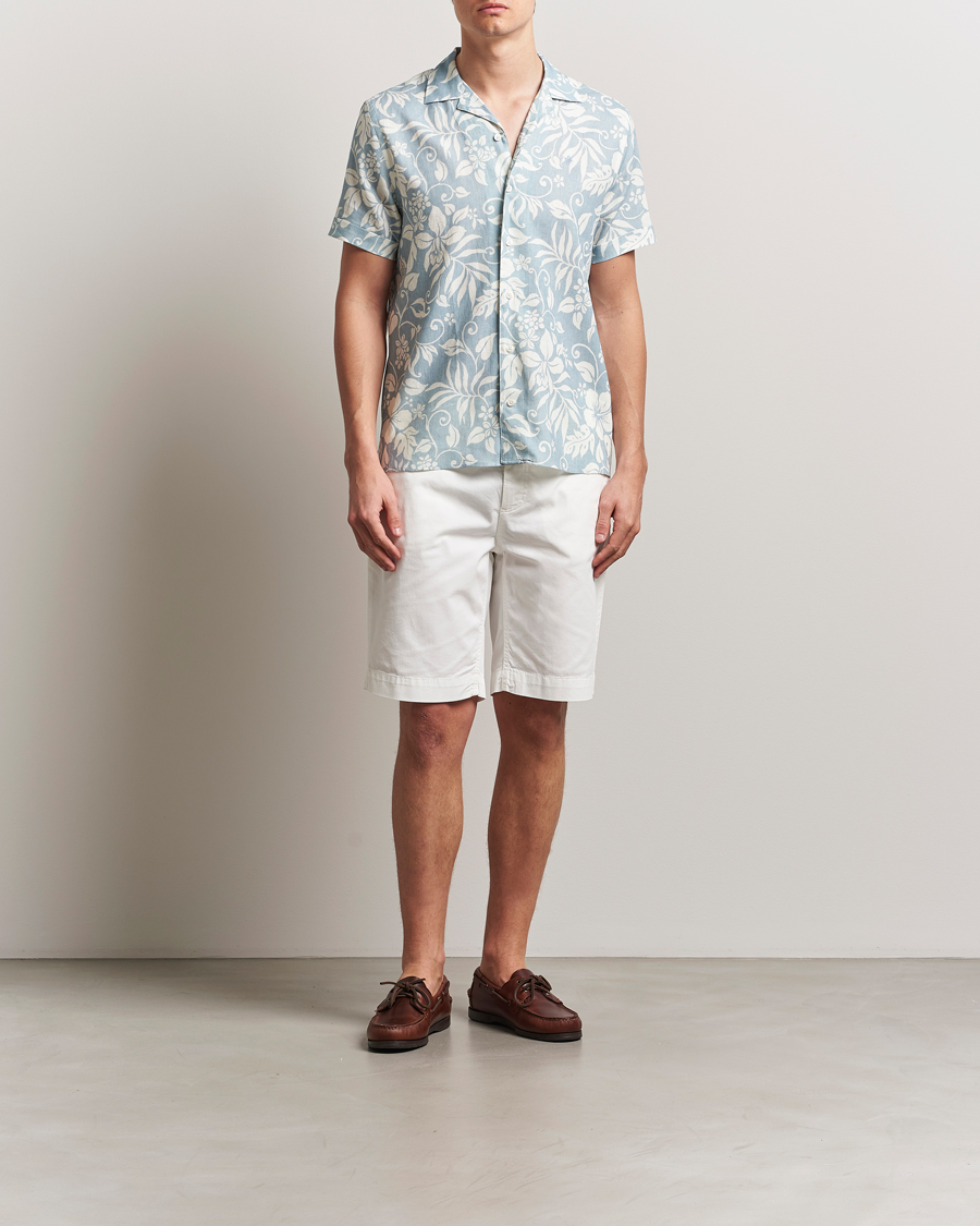 Herr | Skjortor | Morris | Tropical Short Sleeve Shirt Blue