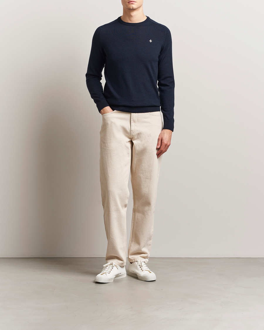 Herr | Tröjor | Morris | Merino O-Neck Navy
