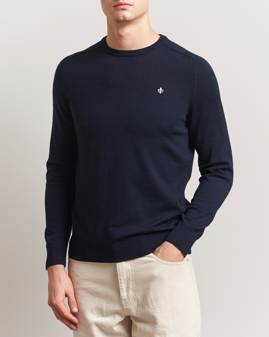 Herr | Tröjor | Morris | Merino O-Neck Navy