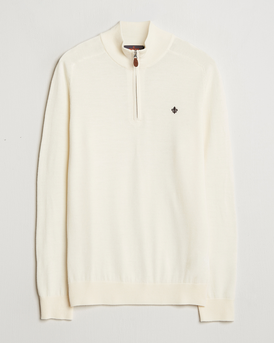 Herr | Tröjor | Morris | John Merino Half Zip White