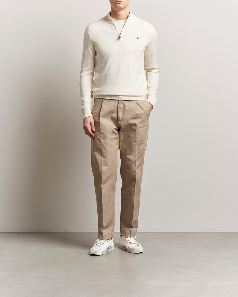 Herr | Tröjor | Morris | John Merino Half Zip White