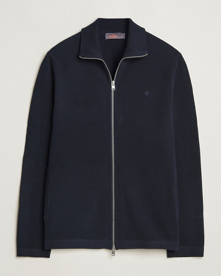 Herr | Tröjor | Morris | Jake Zip Cardigan Dark Blue