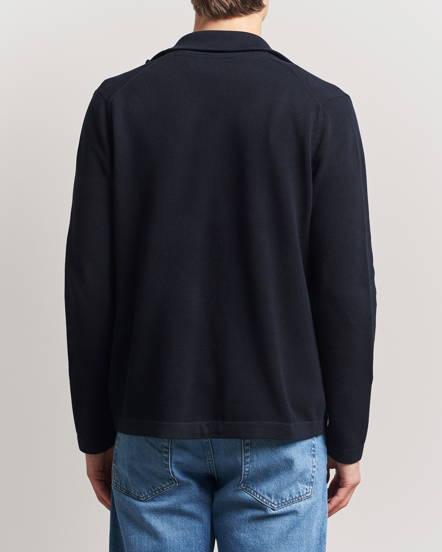 Herr | Tröjor | Morris | Jake Zip Cardigan Dark Blue