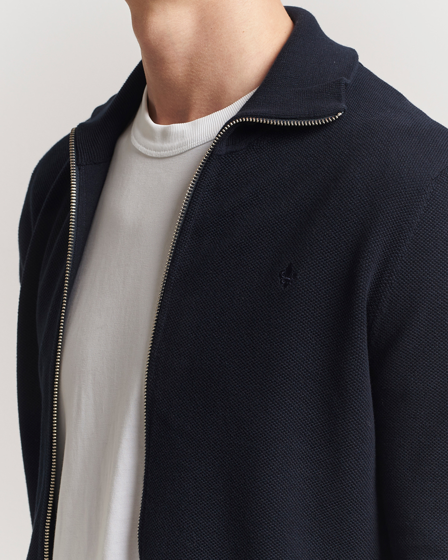 Herr | Tröjor | Morris | Jake Zip Cardigan Dark Blue