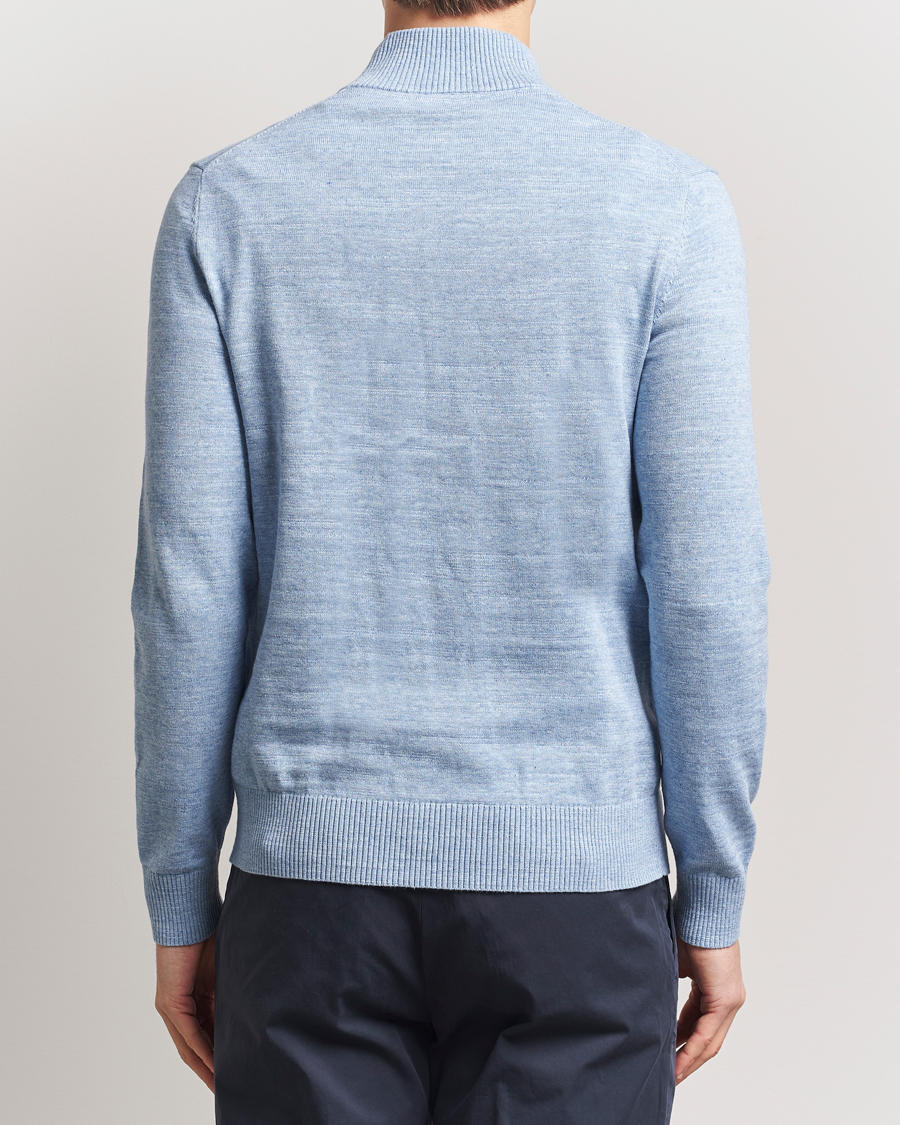 Herr | Tröjor | Morris | Randall Half Zip Light Blue