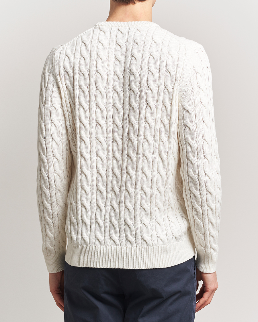 Herr | Tröjor | Morris | Ethan Cable O-Neck Off White