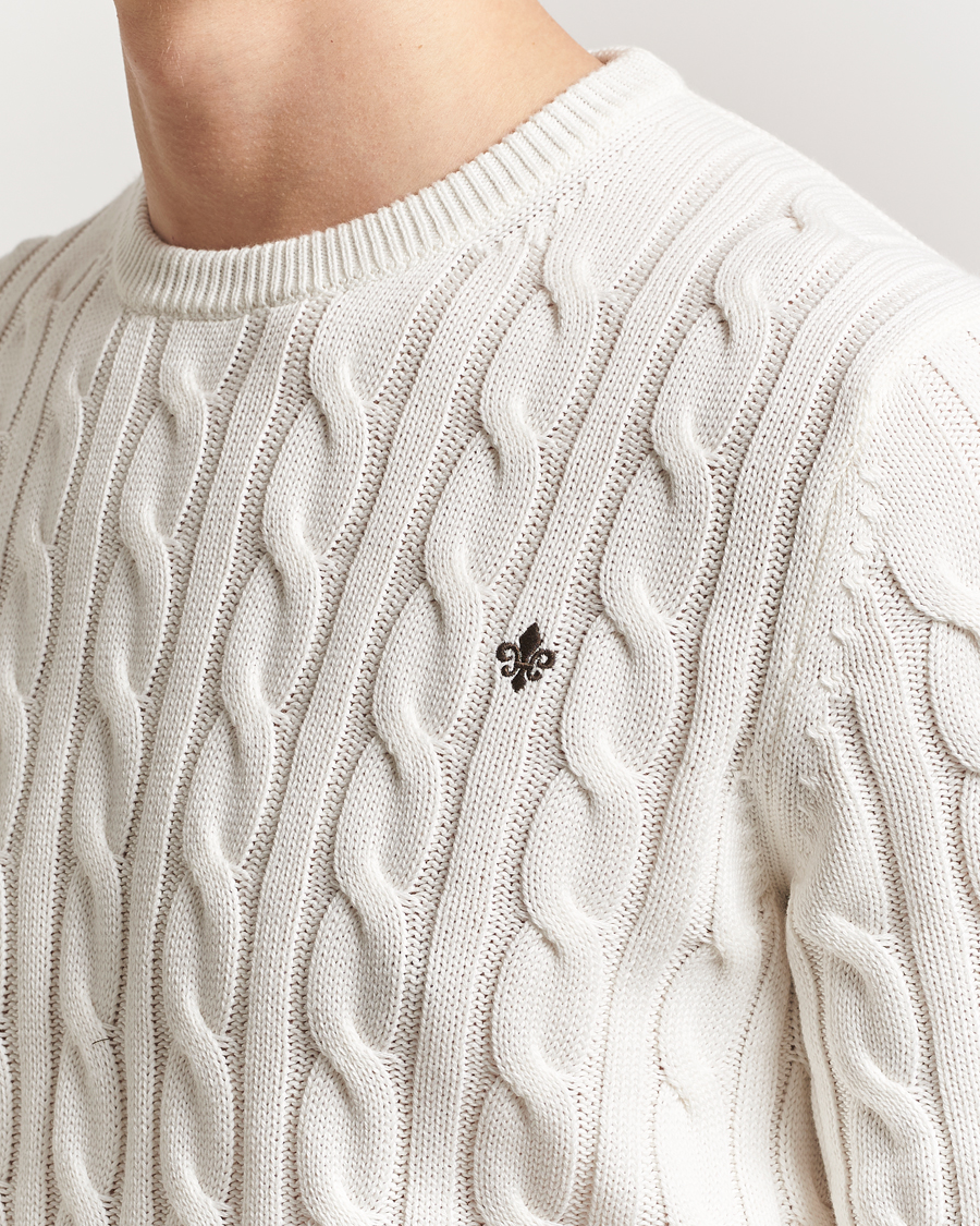 Herr | Tröjor | Morris | Ethan Cable O-Neck Off White