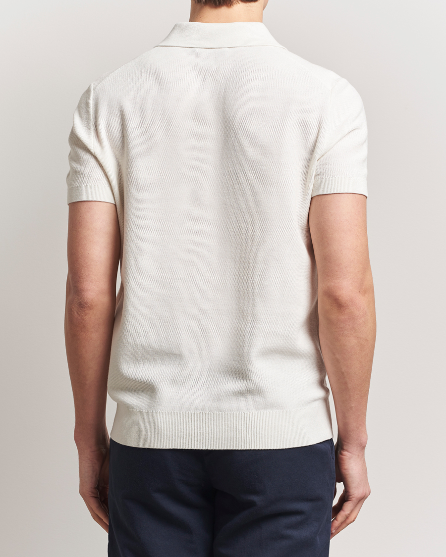 Herr | Pikéer | Morris | Walter Knitted Polo Off White