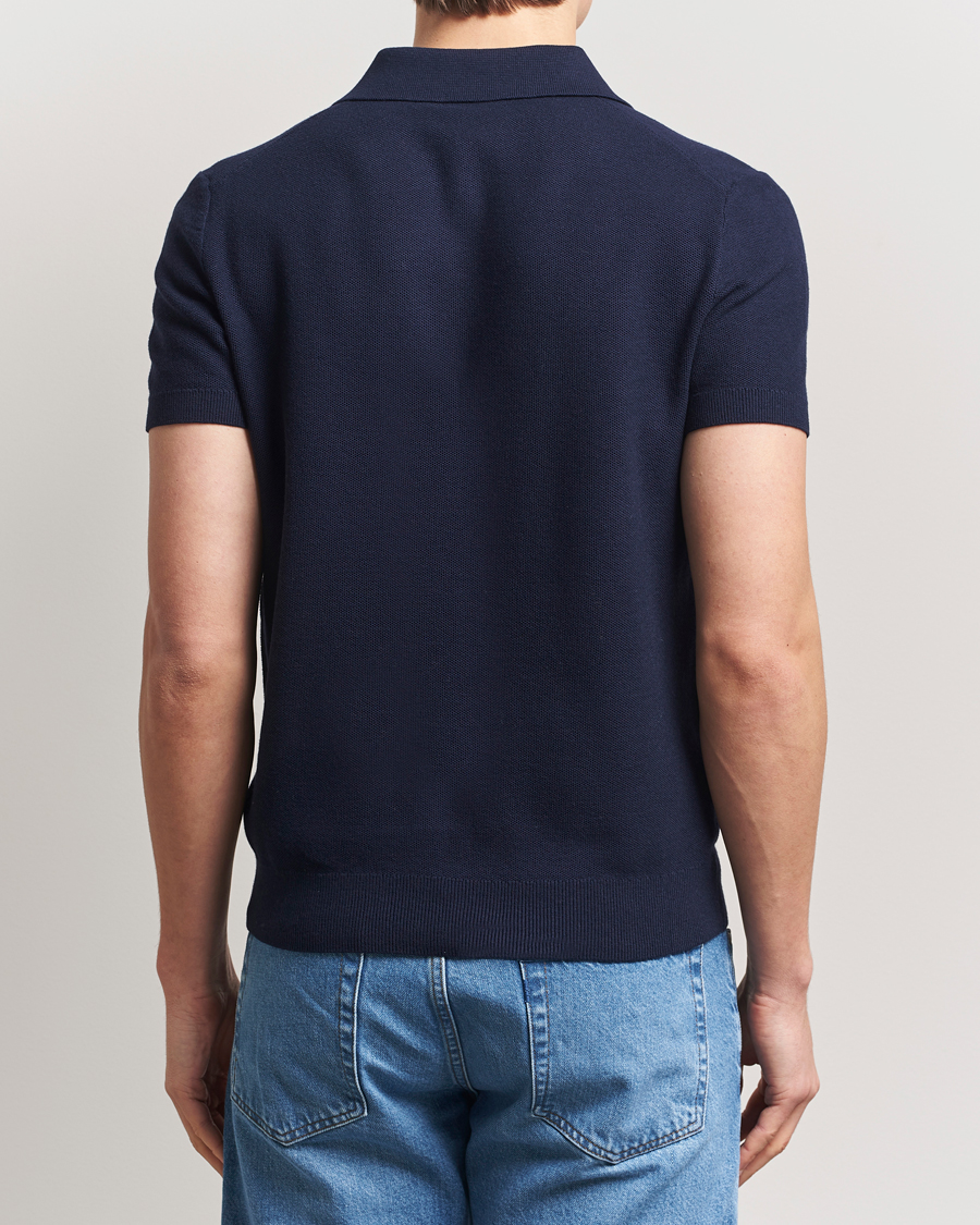 Herr | Pikéer | Morris | Walter Knitted Polo Navy