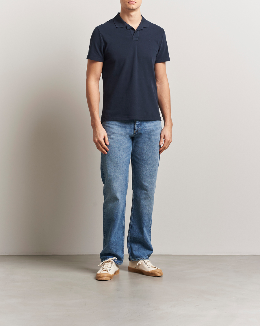 Herr | Pikéer | Morris | Dylan Pique Shirt Old Blue
