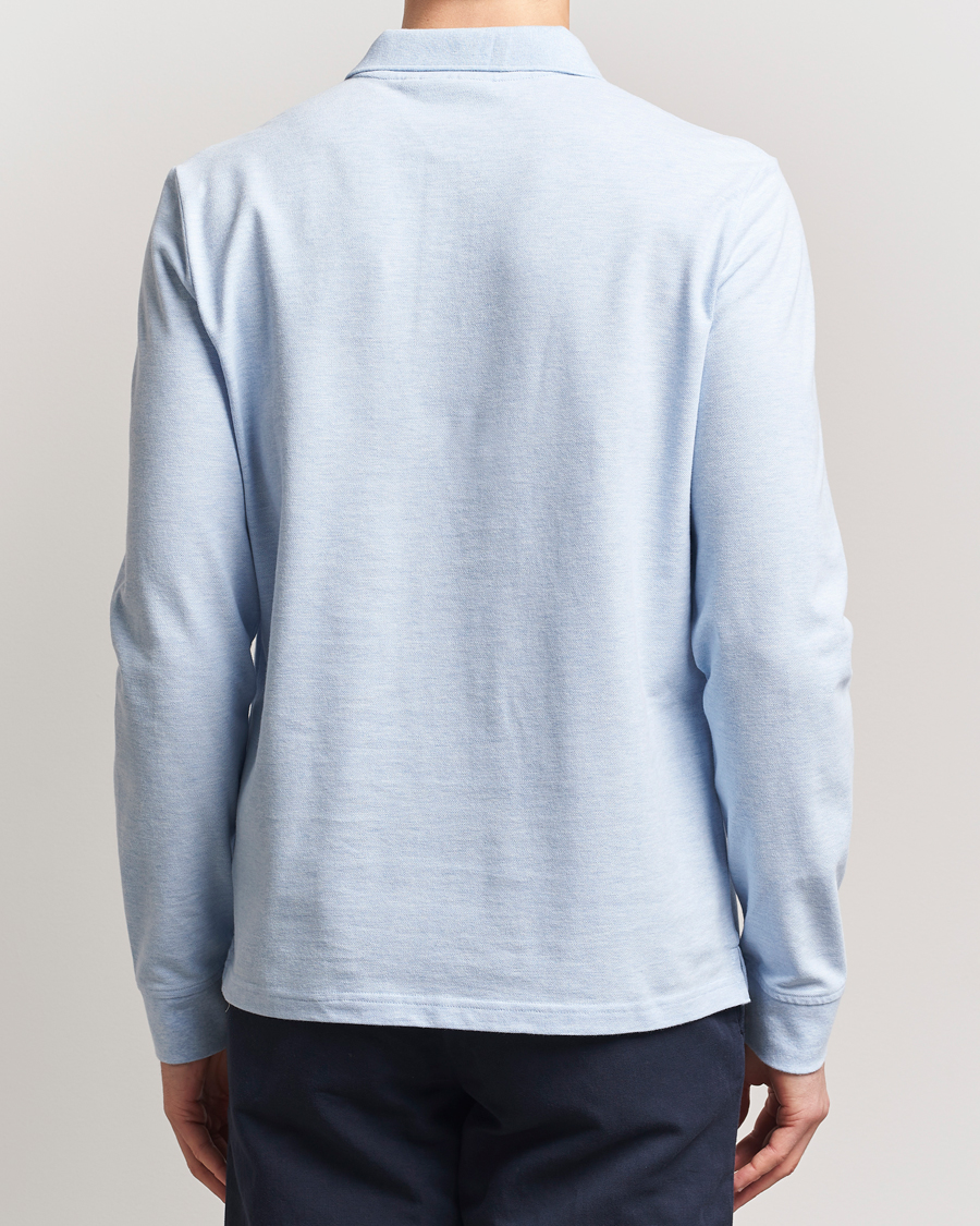 Herr | Tröjor | Morris | Camden Long Sleeve Pique Light Blue