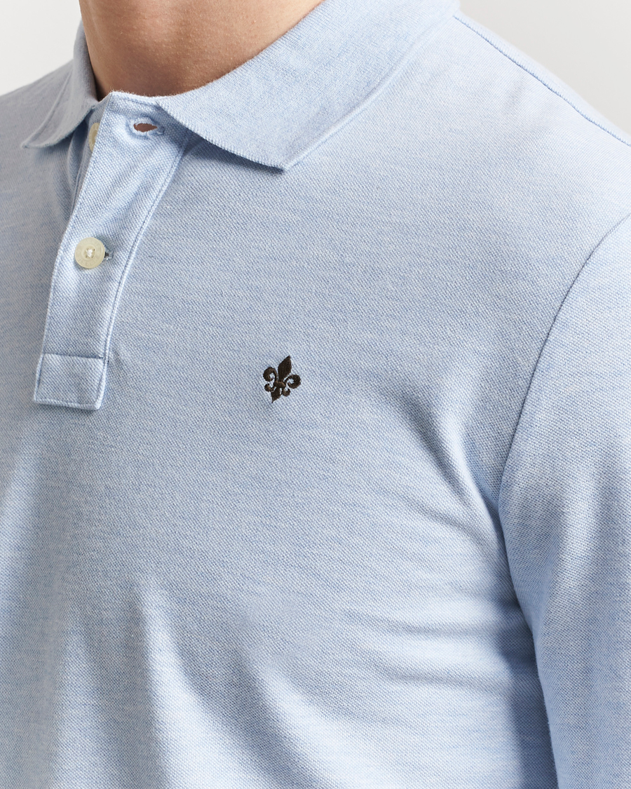 Herr | Tröjor | Morris | Camden Long Sleeve Pique Light Blue