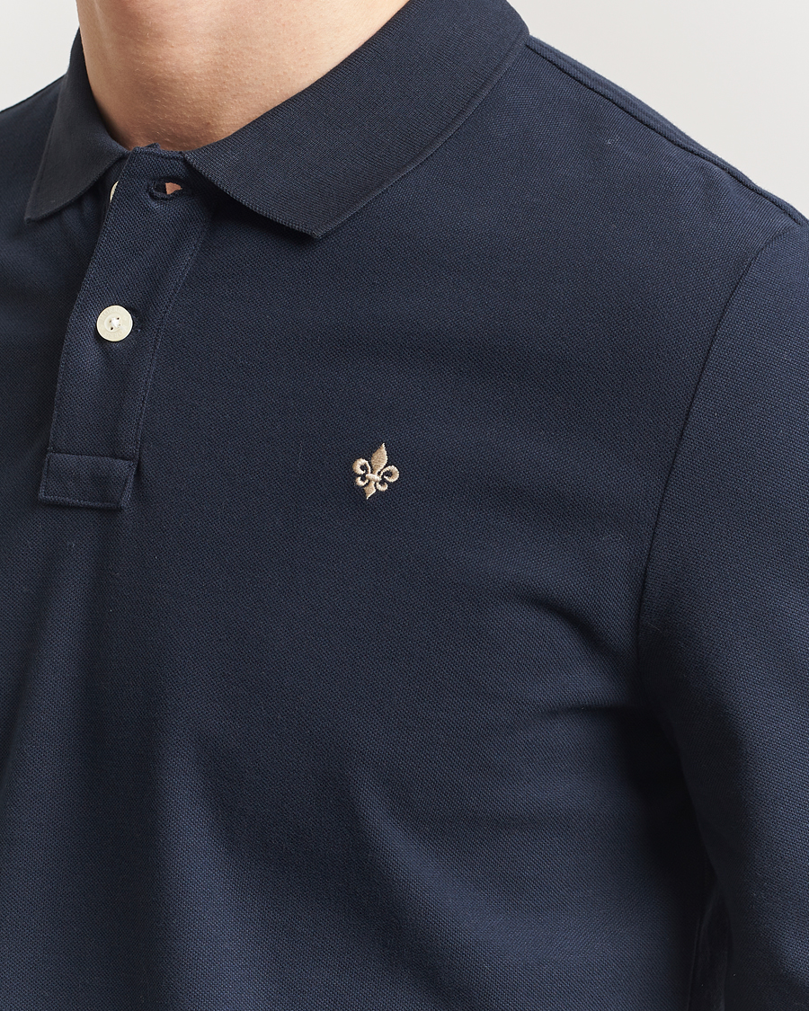 Herr | Pikéer | Morris | Camden Long Sleeve Pique Dark Blue