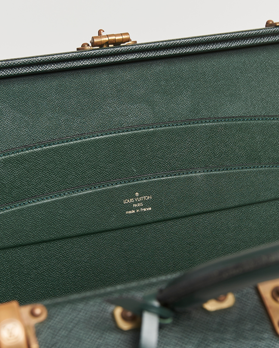 Herr | Pre-Owned & Vintage Bags | Louis Vuitton Pre-Owned | Diplomat Briefcase Taiga Green