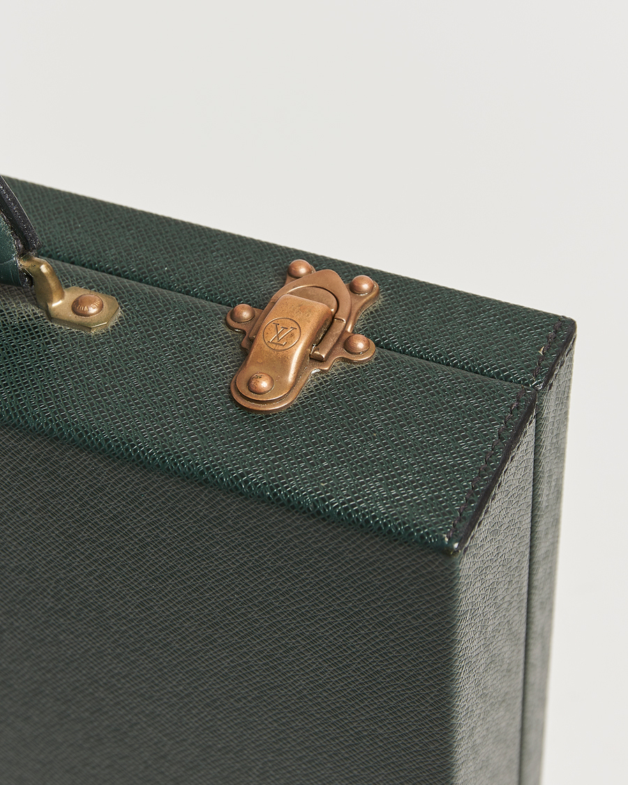 Herr | Pre-Owned & Vintage Bags | Louis Vuitton Pre-Owned | Diplomat Briefcase Taiga Green