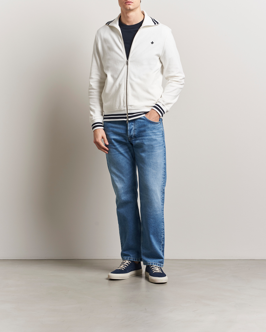 Herr | Tröjor | Morris | Reedford Terry Zip Cardigan Off White