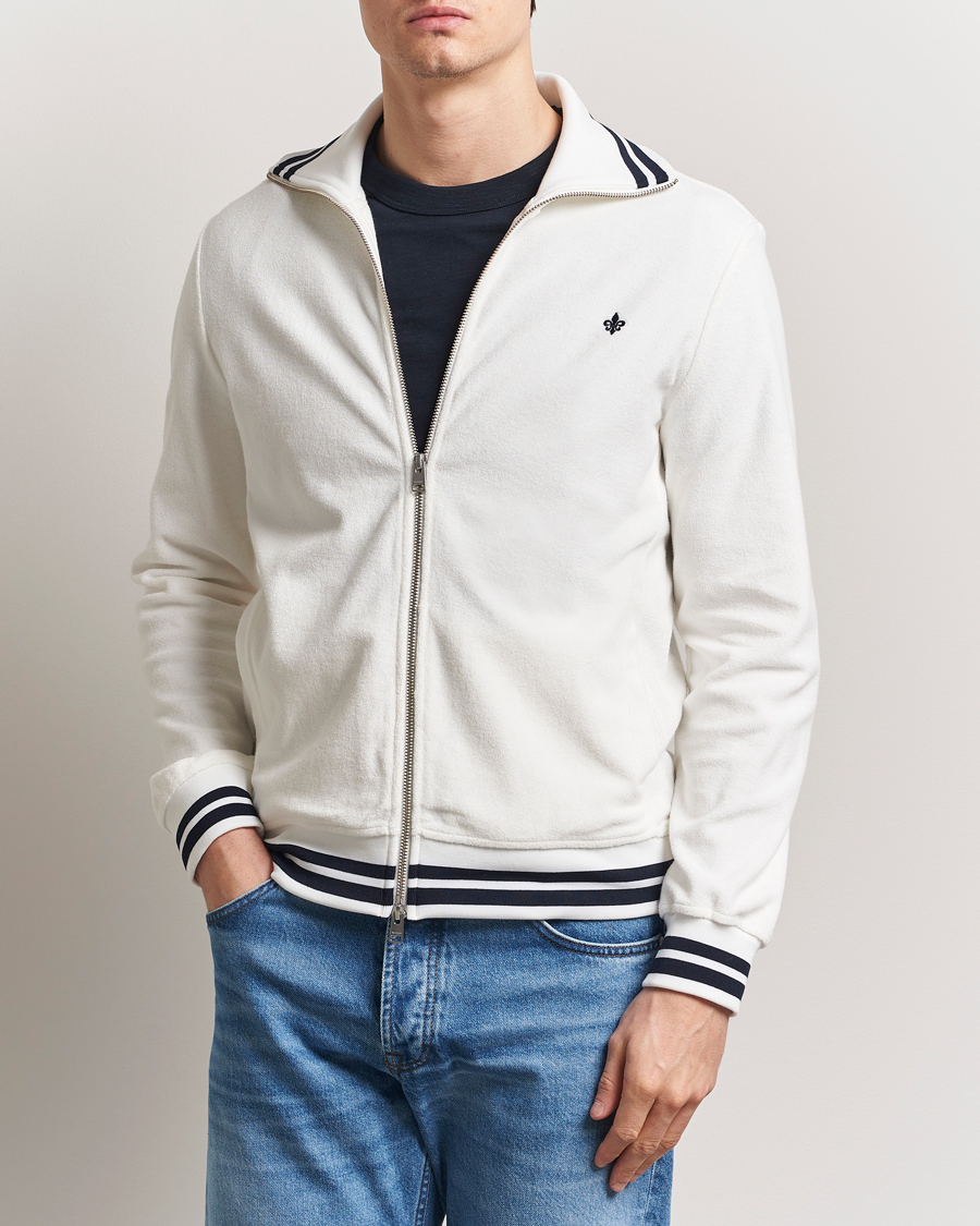 Herr | Tröjor | Morris | Reedford Terry Zip Cardigan Off White