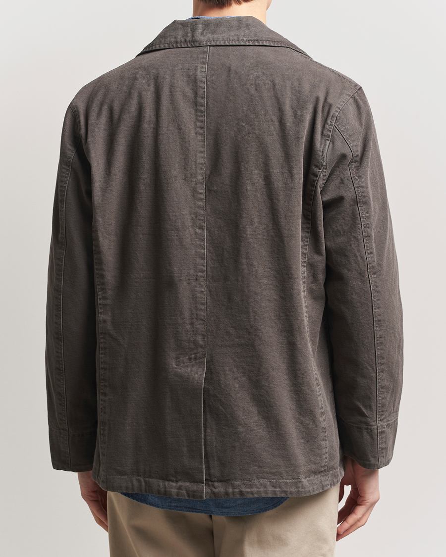 Herr | Jackor | Baracuta | Garment Dyed Canvas Peacoat Faded Black