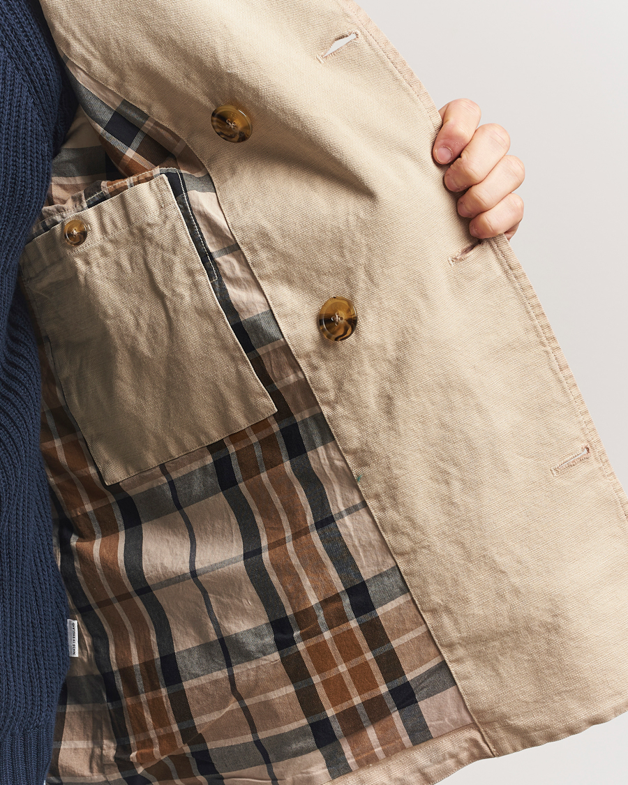 Herr | Jackor | Baracuta | Garment Dyed Canvas Peacoat British Khaki