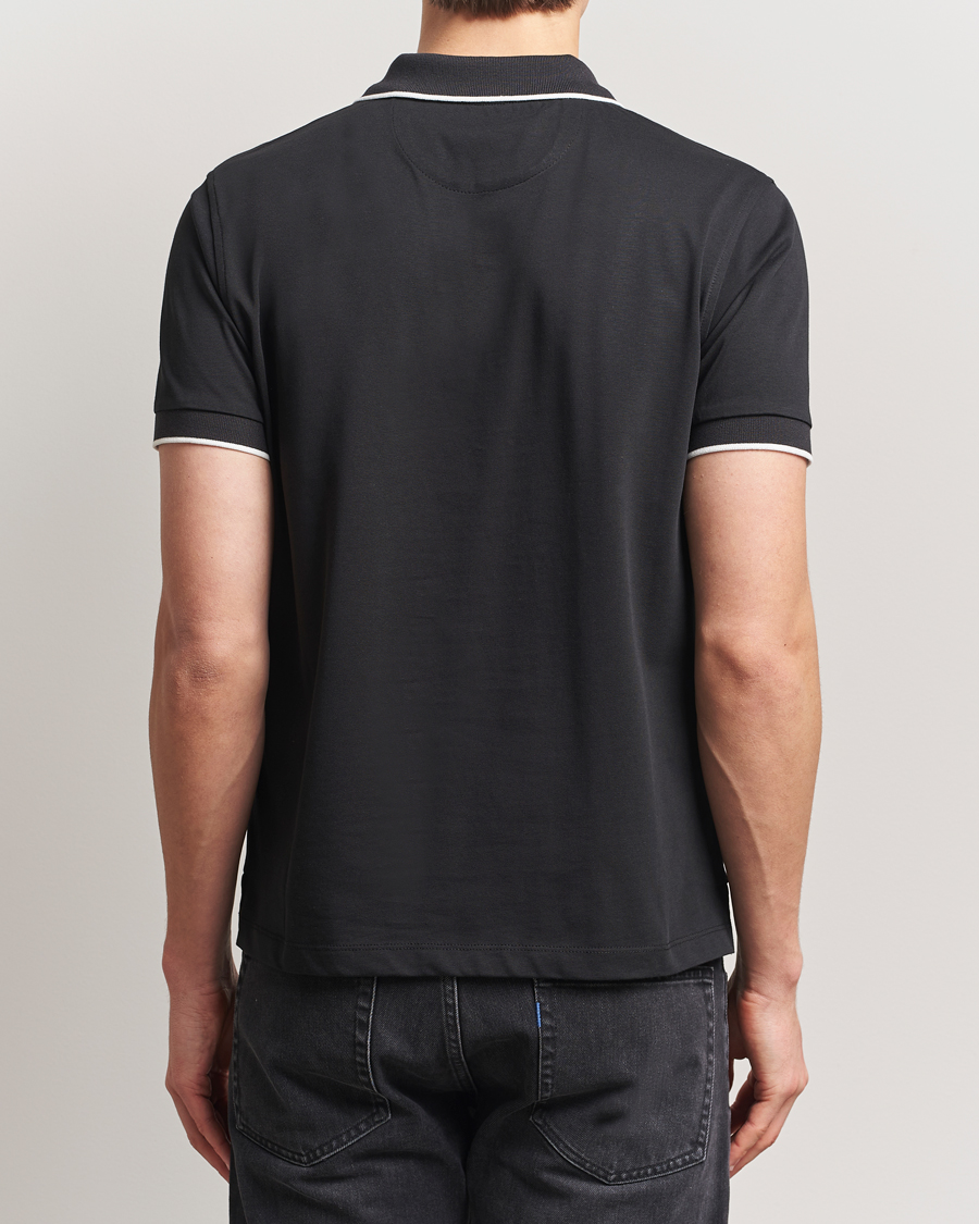 Herr | Pikéer | Baracuta | Short Sleeve Cotton Jersey Polo Black