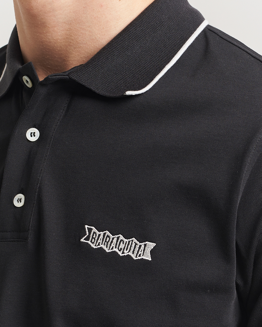 Herr | Pikéer | Baracuta | Short Sleeve Cotton Jersey Polo Black
