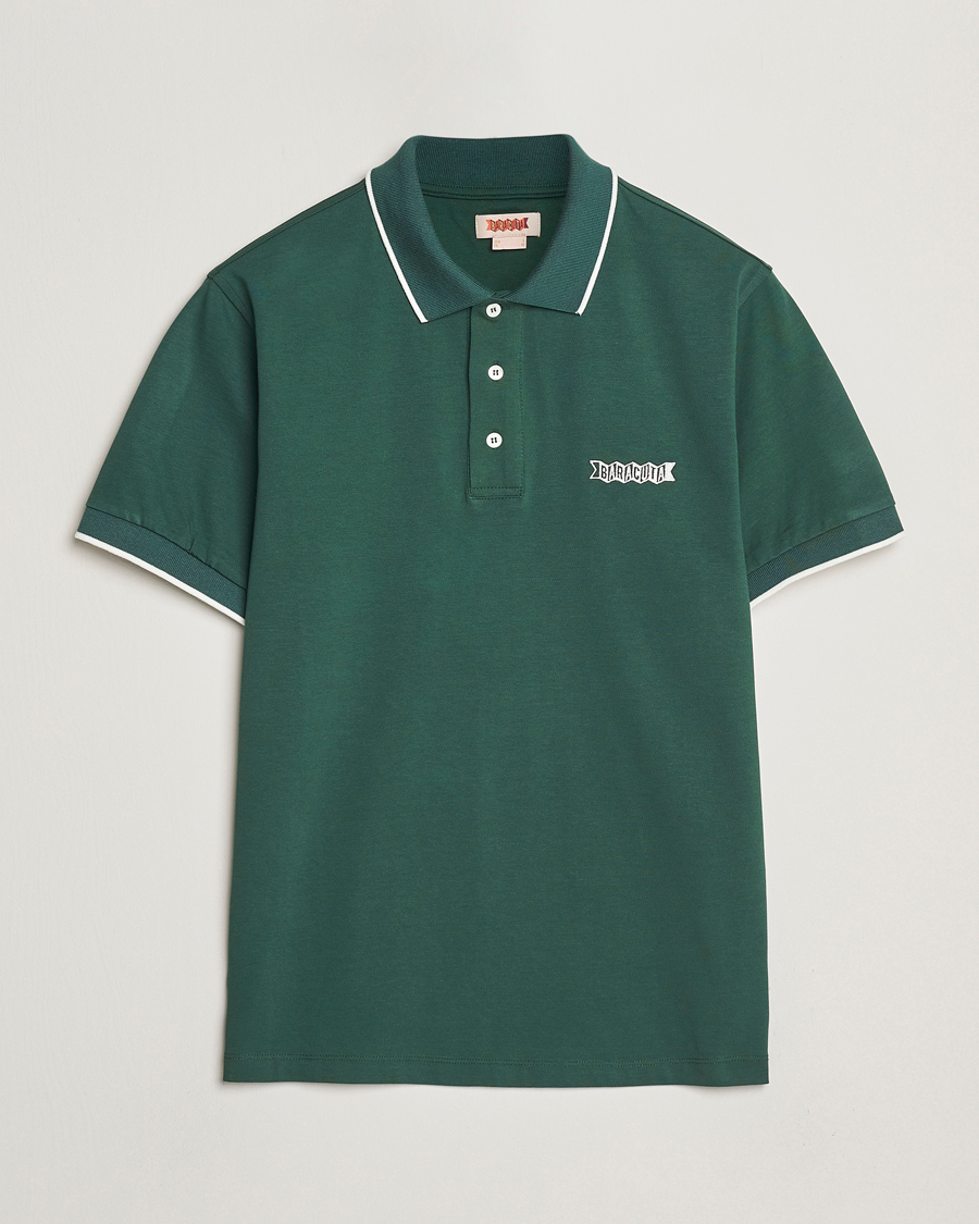 Herr | Pikéer | Baracuta | Short Sleeve Cotton Jersey Polo Racing Green