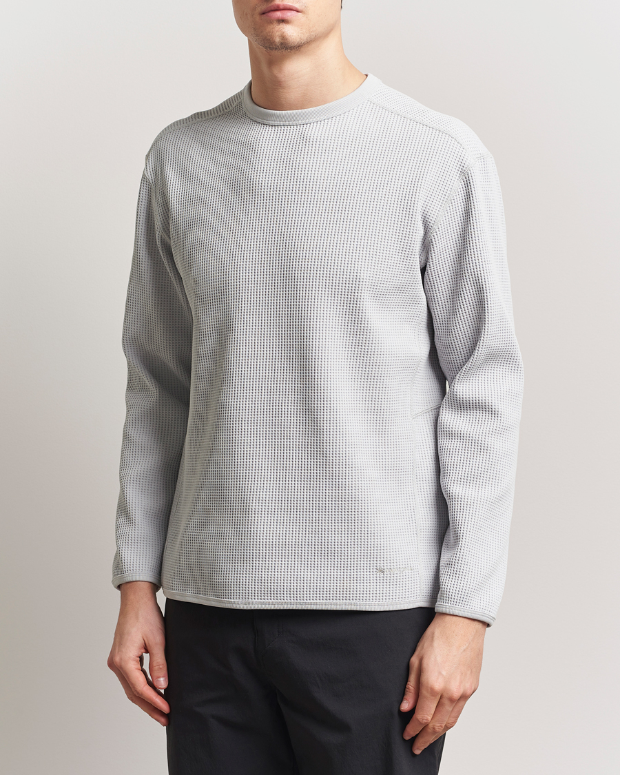 Herr | T-Shirts | Snow Peak | Dry Waffle Long Sleeve T-Shirt Light Grey