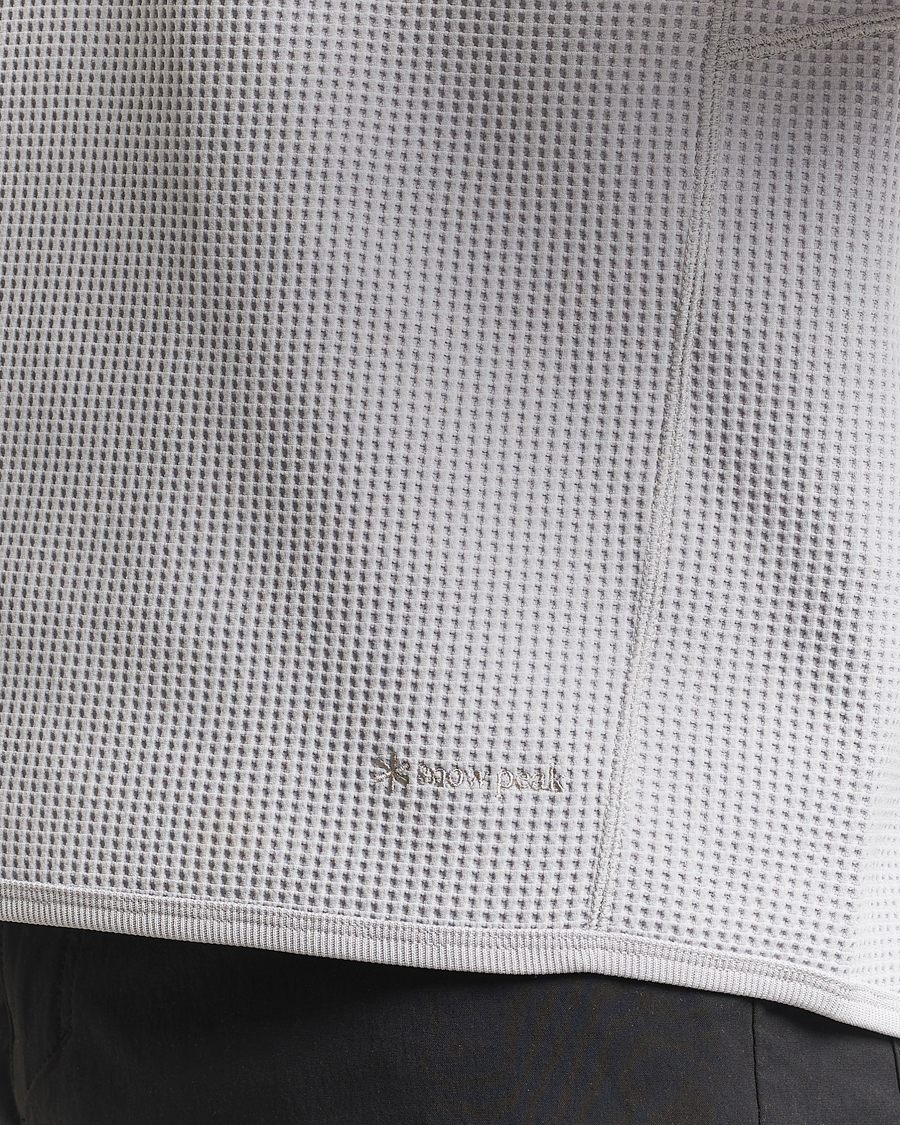 Herr | T-Shirts | Snow Peak | Dry Waffle Long Sleeve T-Shirt Light Grey