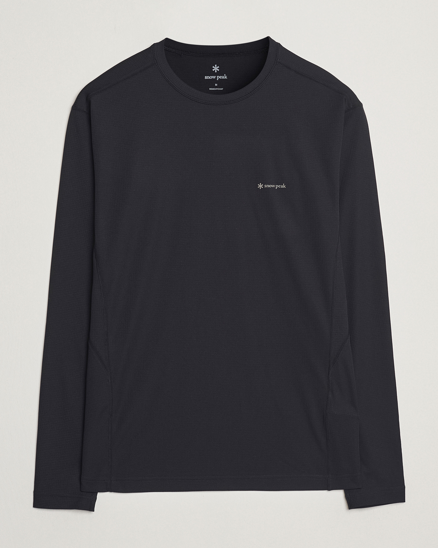 Herr | T-Shirts | Snow Peak | Power Dry Long Sleeve T-Shirt Black