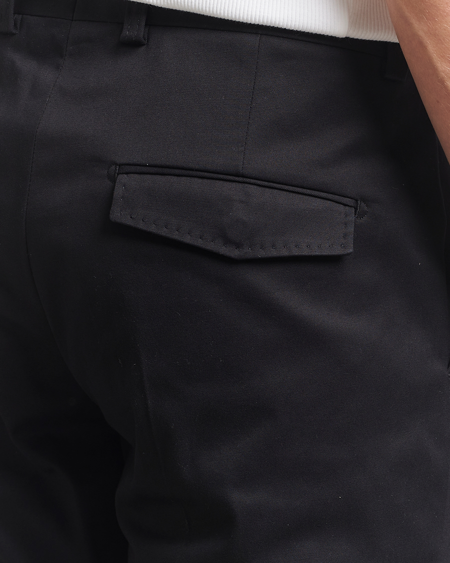 Herr | Byxor | Tiger of Sweden | Tenuta Pleated Cotton Trousers Black
