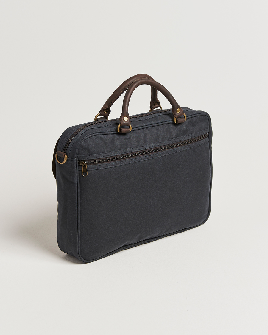 Herr | Väskor | Barbour Lifestyle | Wax Leather Briefcase Navy