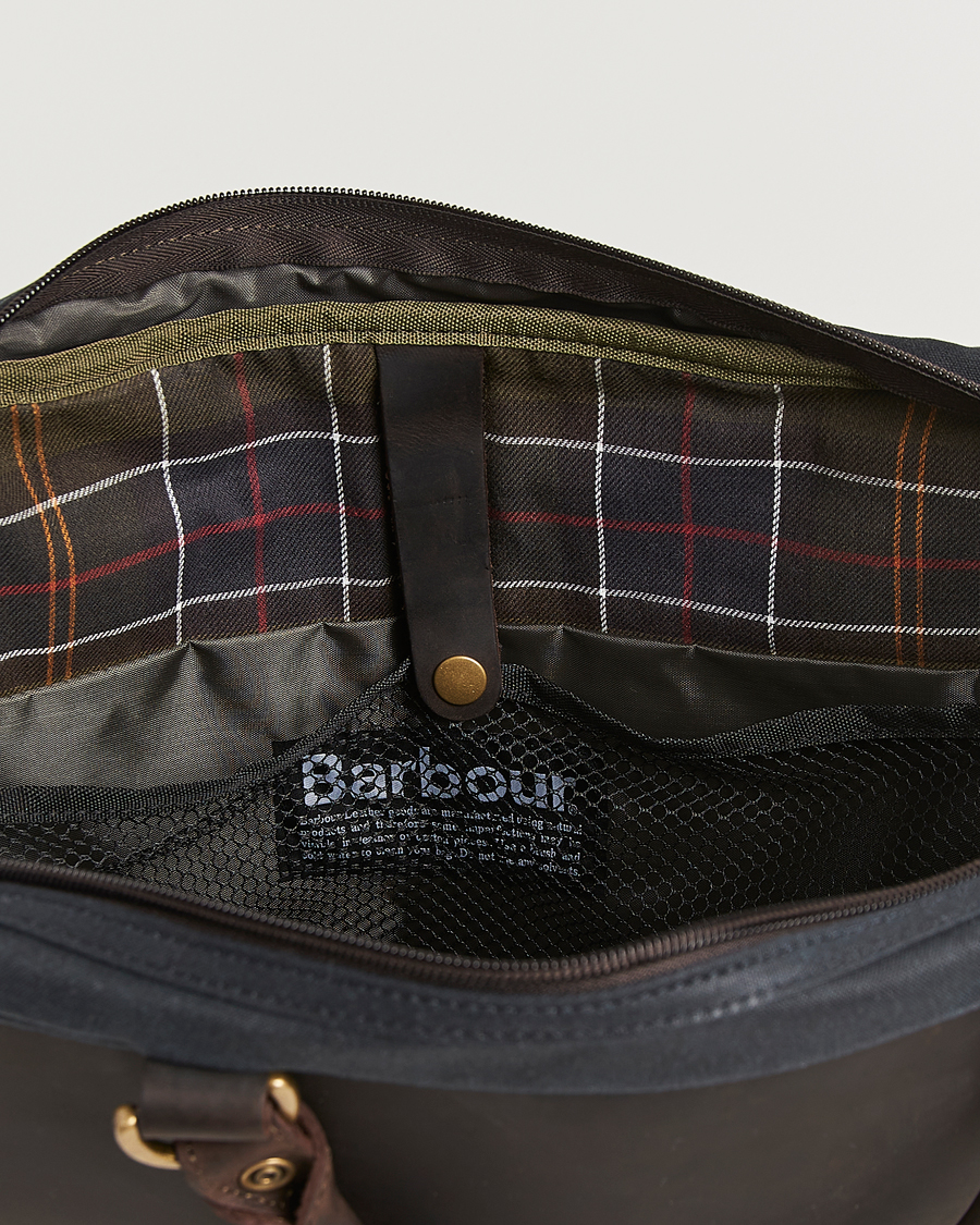 Herr | Väskor | Barbour Lifestyle | Wax Leather Briefcase Navy