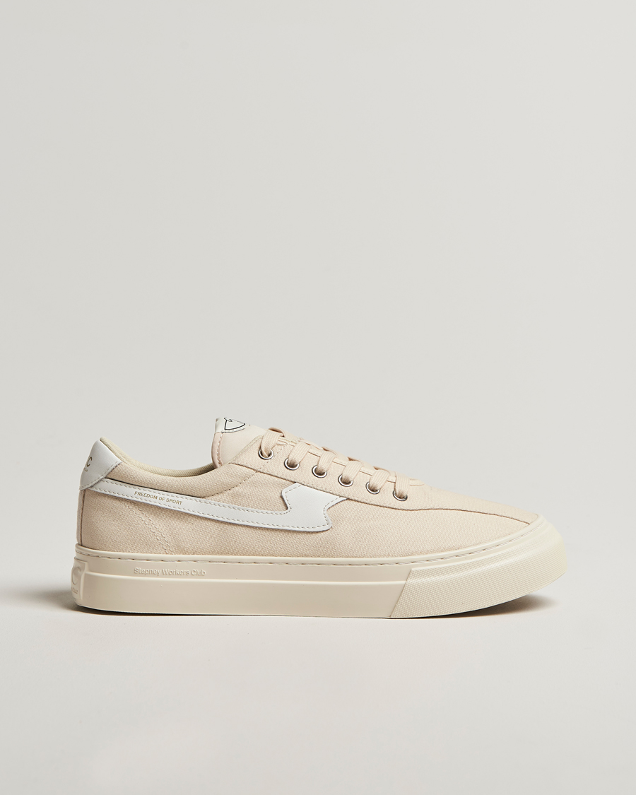 Herr | Sneakers | Stepney Workers Club | Dellow S-Strike Cupsole Canvas Sneaker Ecru/White