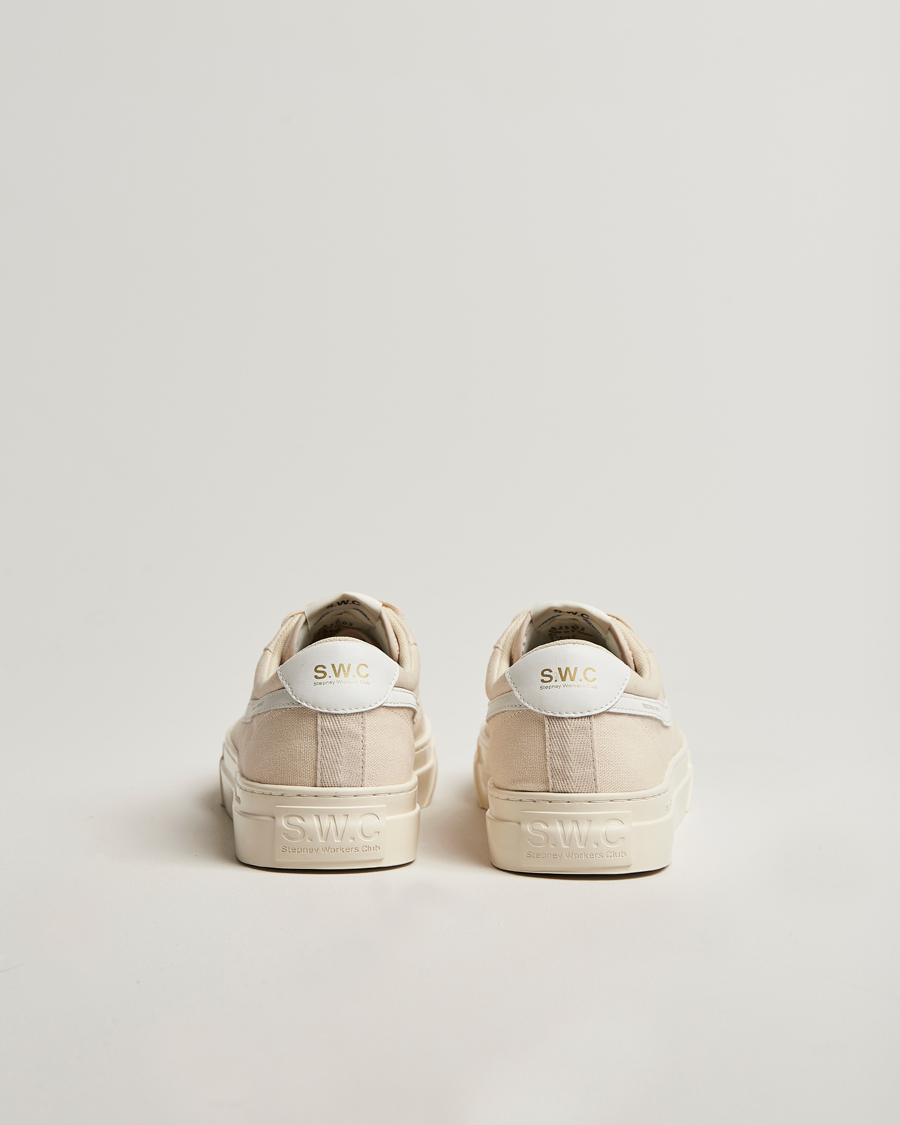 Herr | Sneakers | Stepney Workers Club | Dellow S-Strike Cupsole Canvas Sneaker Ecru/White