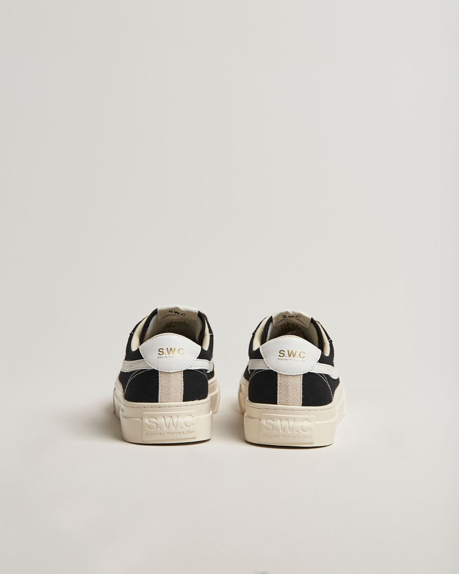 Herr | Sneakers | Stepney Workers Club | Dellow S-Strike Cupsole Canvas Sneaker Black/White