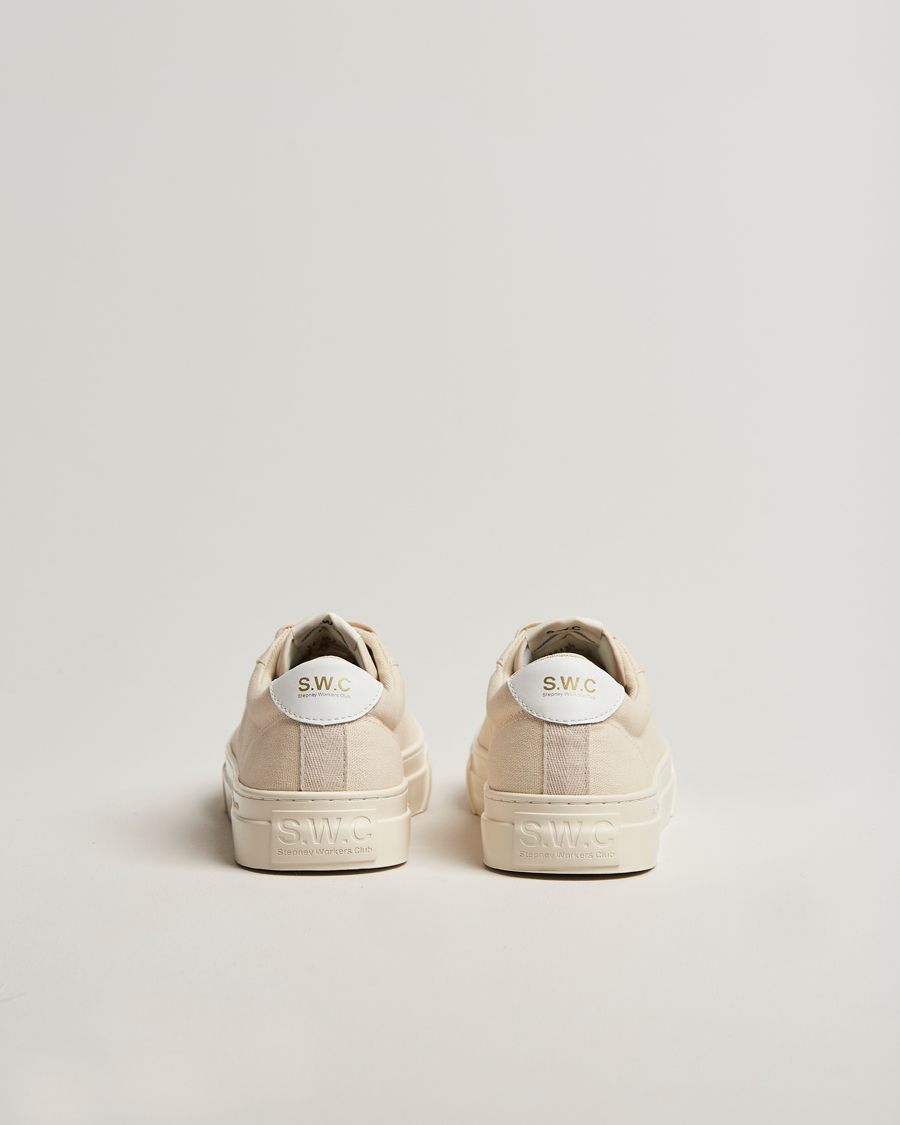 Herr | Sneakers | Stepney Workers Club | Dellow 02 Cupsole Canvas Sneaker Ecru Raw