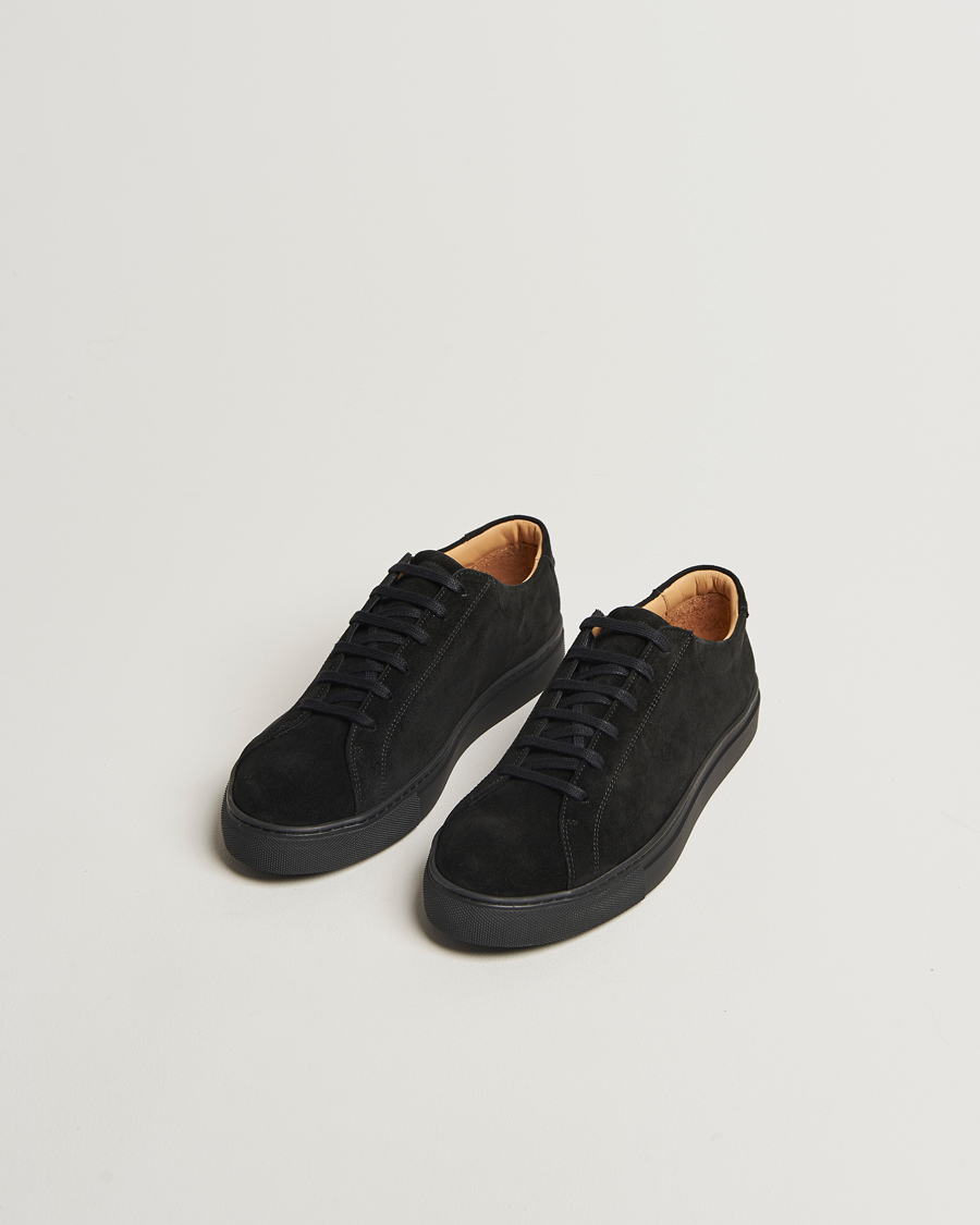 Herr | Sneakers | Myrqvist | Oaxen Monochrome II Sneaker Black Suede