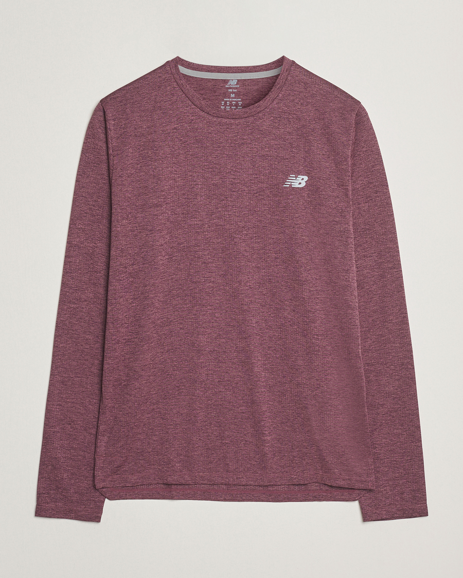Herr | T-Shirts | New Balance Running | Athletics Run Long Sleeve T-Shirt Faded Plum