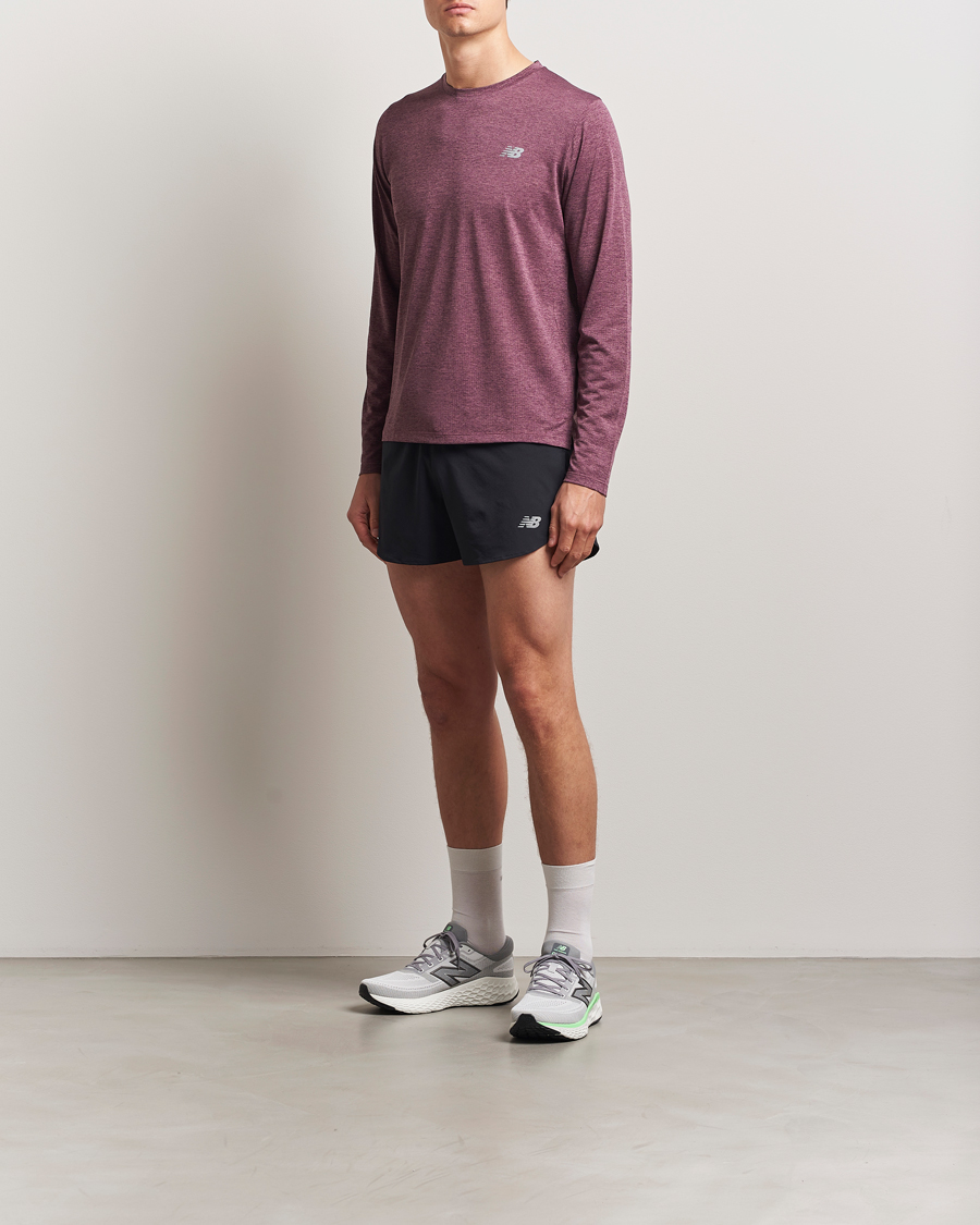Herr | T-Shirts | New Balance Running | Athletics Run Long Sleeve T-Shirt Faded Plum