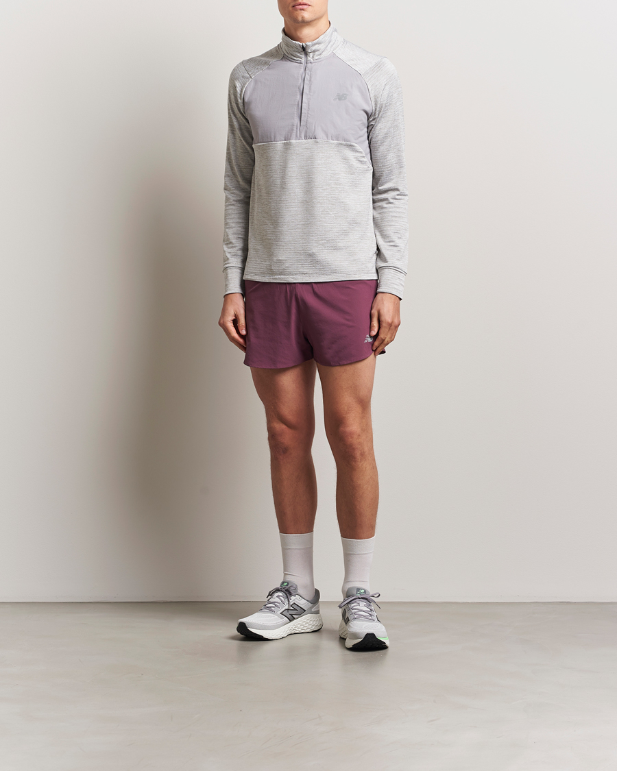 Herr | Tröjor | New Balance Running | Heat Grid Half Zip Athletic Grey