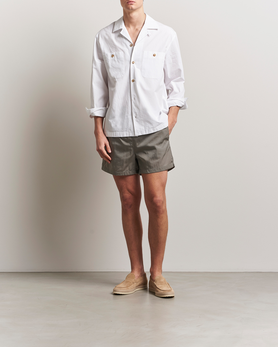 Herr | Badbyxor | CDLP | Satin Twill Swim Trunks Steel