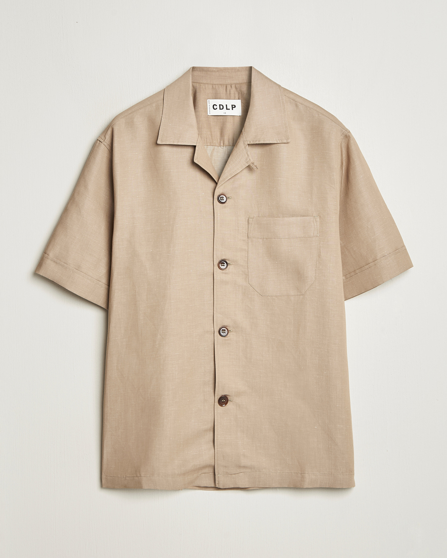 Herr | Skjortor | CDLP | Camp Collar Shirt Hazel Beige