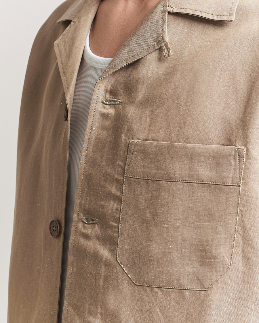 Herr | Skjortor | CDLP | Camp Collar Shirt Hazel Beige