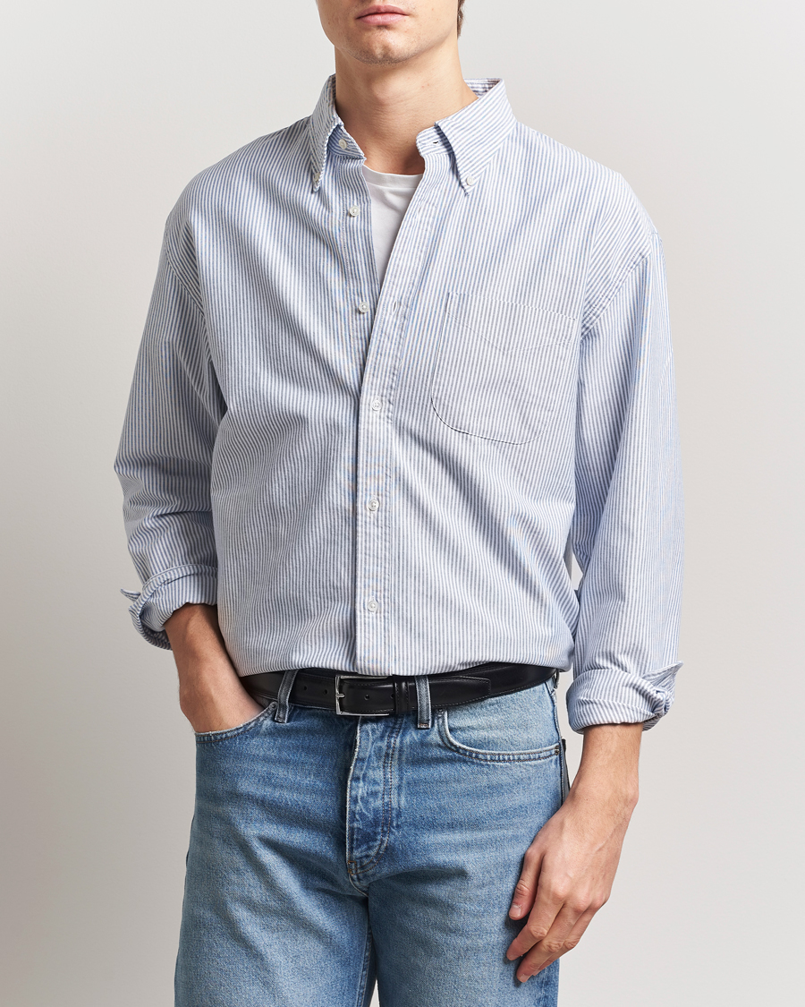 Herr | Skjortor | GANT 240 Mulberry Street | Relaxed Fit US Oxford Banker Shirt Blue/White