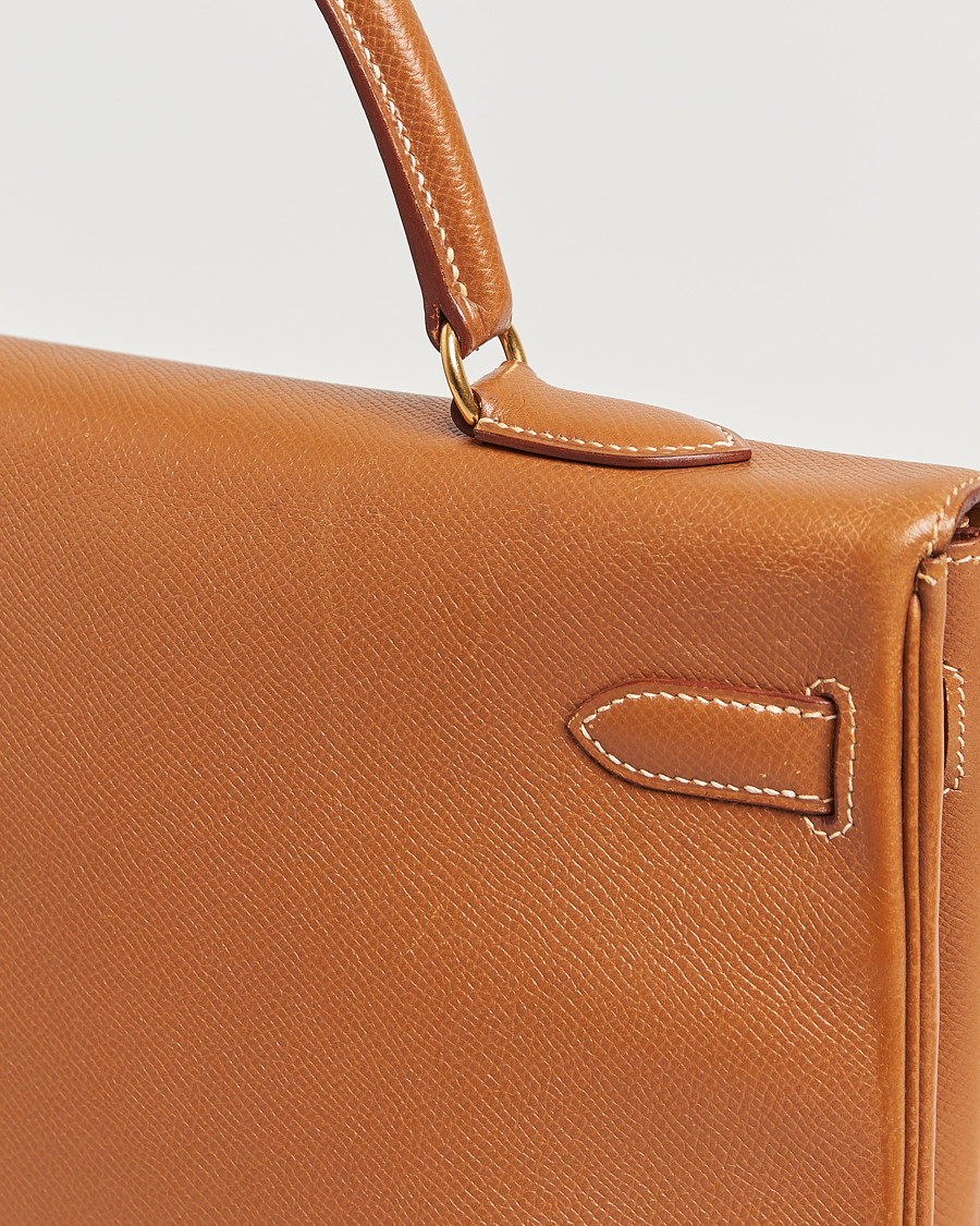 Herr | Hermès Pre-Owned Kelly 35 Courchevel Handbag Gold | Hermès Pre-Owned | Kelly 35 Courchevel Handbag Gold