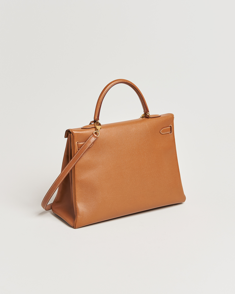 Herr | Hermès Pre-Owned Kelly 35 Courchevel Handbag Gold | Hermès Pre-Owned | Kelly 35 Courchevel Handbag Gold