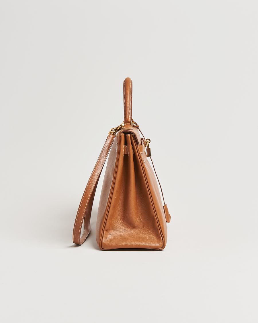 Herr | Hermès Pre-Owned Kelly 35 Courchevel Handbag Gold | Hermès Pre-Owned | Kelly 35 Courchevel Handbag Gold