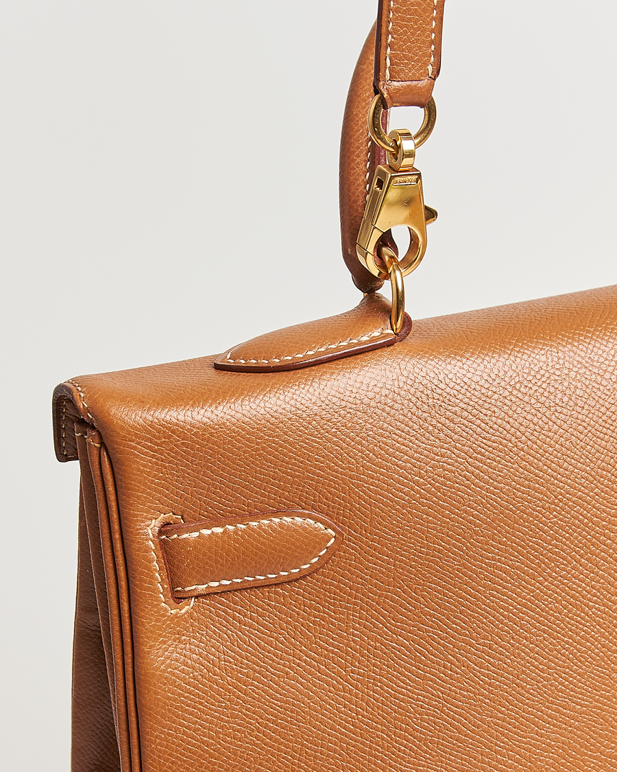 Herr | Hermès Pre-Owned Kelly 35 Courchevel Handbag Gold | Hermès Pre-Owned | Kelly 35 Courchevel Handbag Gold