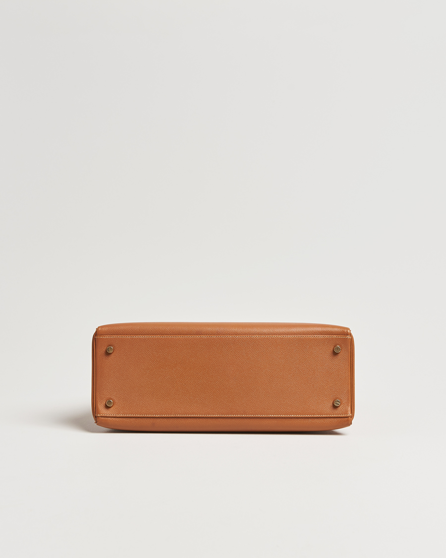 Herr | Hermès Pre-Owned Kelly 35 Courchevel Handbag Gold | Hermès Pre-Owned | Kelly 35 Courchevel Handbag Gold