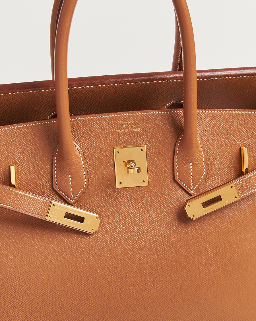 Herr | Hermès Pre-Owned Birkin 35 Handbag Courchevel Gold | Hermès Pre-Owned | Birkin 35 Handbag Courchevel Gold
